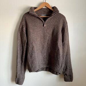Lorenzo Magni | Wool Blend Quarter Zip Sweater Made in Italy